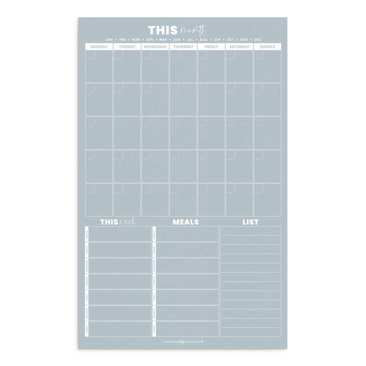 Magnet | Multi Planner with Calendar - Sky Blue for wholesale by Organising Life Beautifully