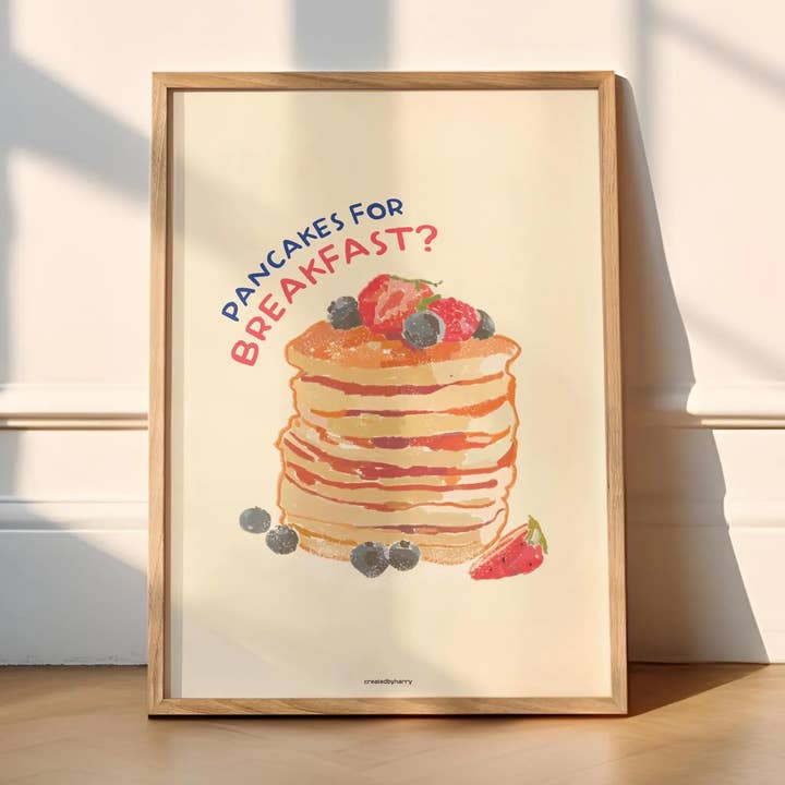 Createdbyharry - Wholesale Art Print - Pancakes For Breakfast Wall Art Print