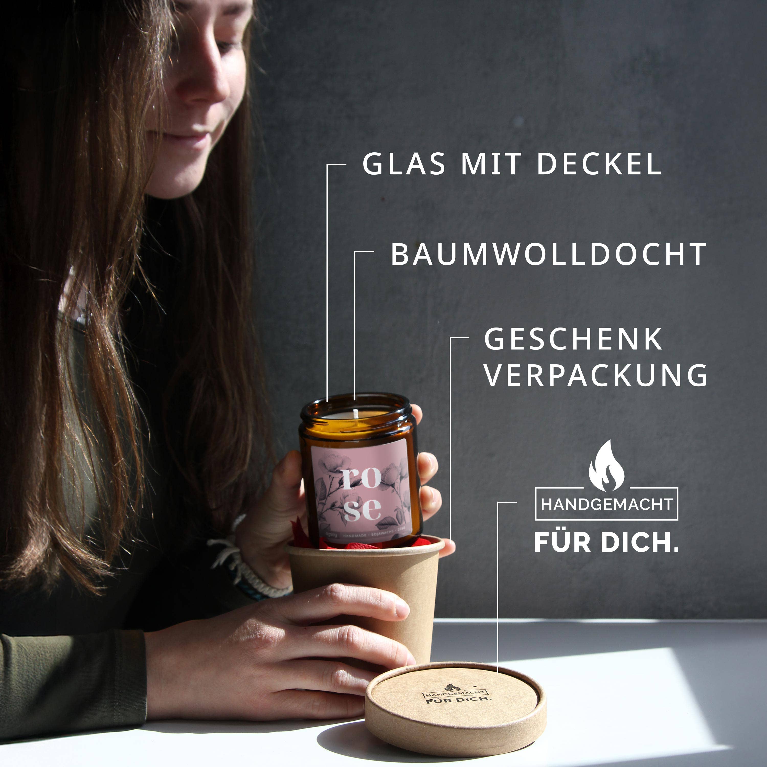 mysoy‎® Duftkerzen-Manufaktur - Vente Bougie en bocal - bougie parfumée en verre blooom | Rose5
