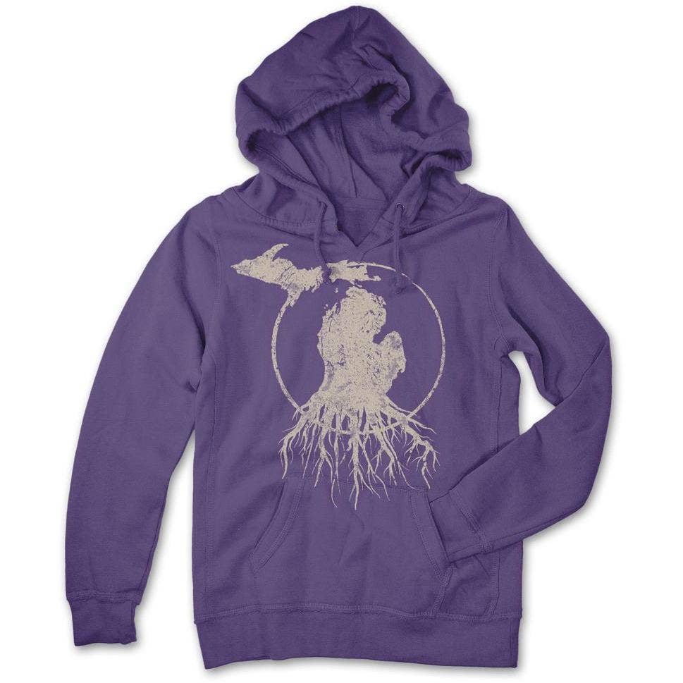 rooted in michigan - Wholesale Hoodie - Women's - MI Roots - Ladies' V-Notch Pullover Hoodie1