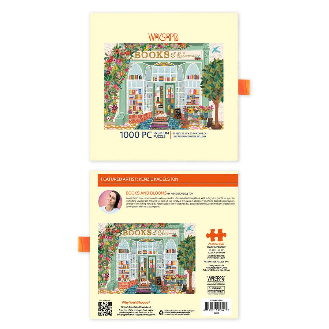 WerkShoppe - Wholesale Puzzle - Adult - Books And Blooms 1000 Piece Puzzle3