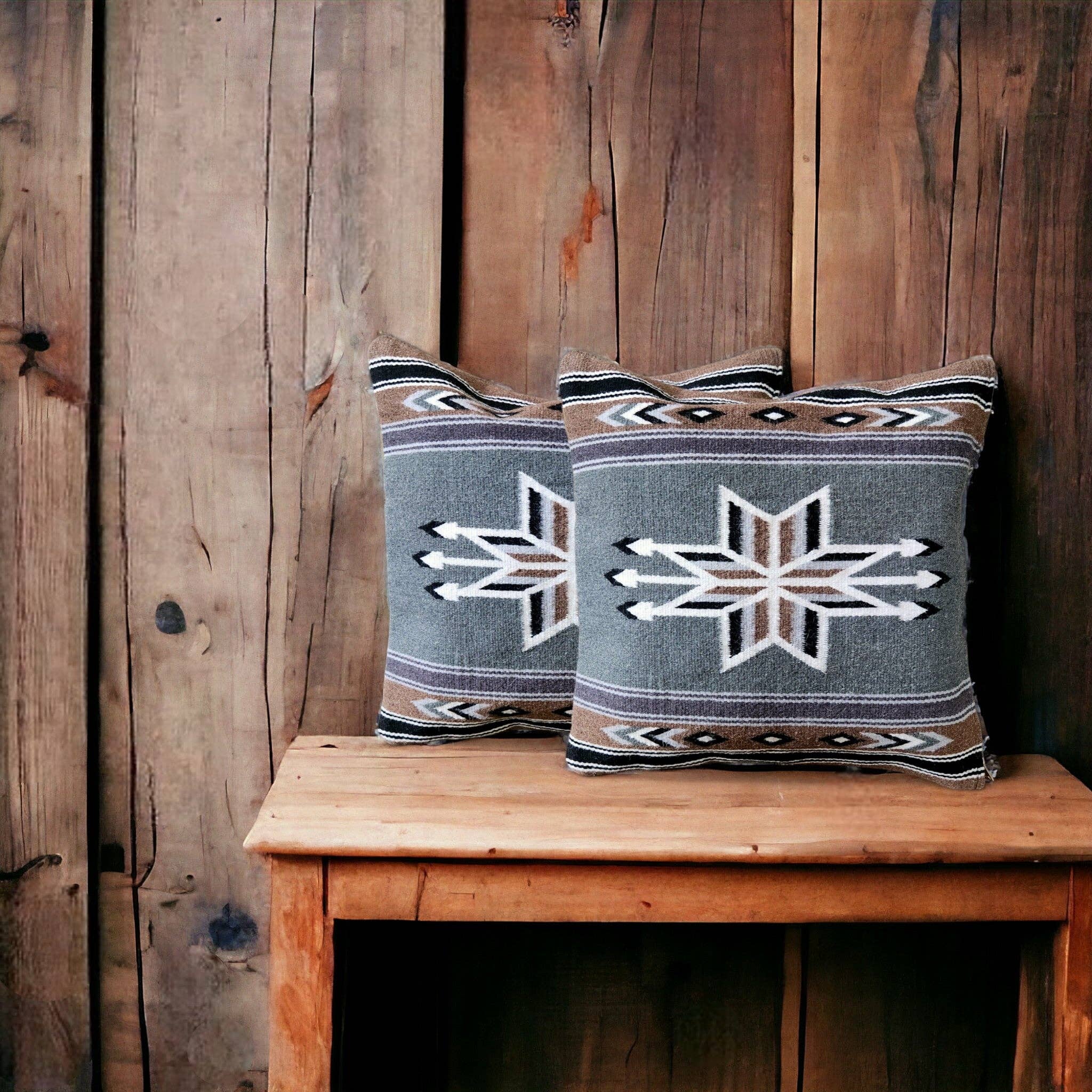 Ranch Junkie - Wholesale Throw Pillow Cover - 20 X 20 Handwoven Wool Southwestern Pillows - Western Pillow Covers7