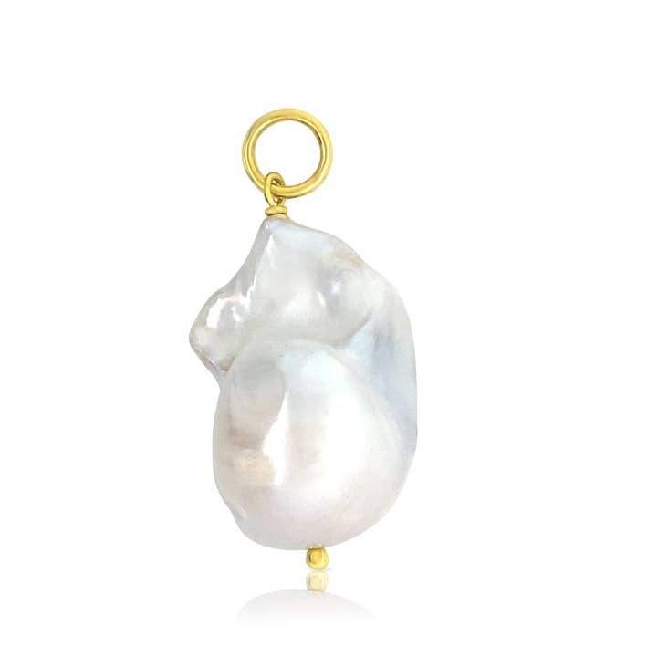 Gem Bazaar Jewellery – wholesale Hänge-/berlockhalsband – Barock pärla hänge i guld