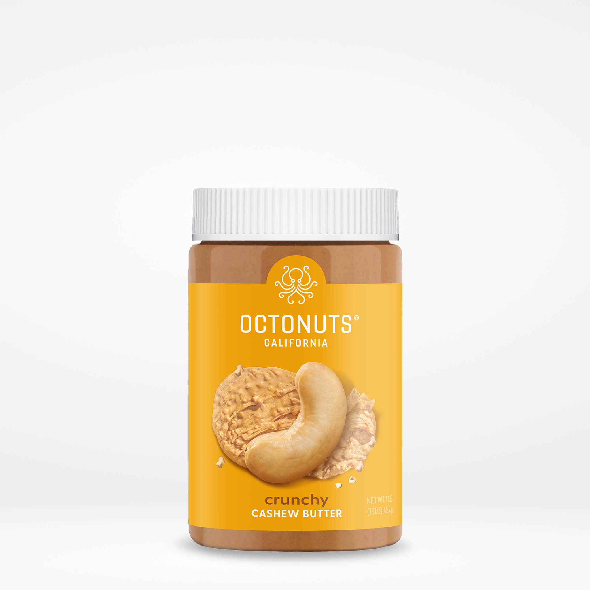 Octonuts California - Wholesale Nut Butter - Pure Crunchy Cashew Butter, 16oz