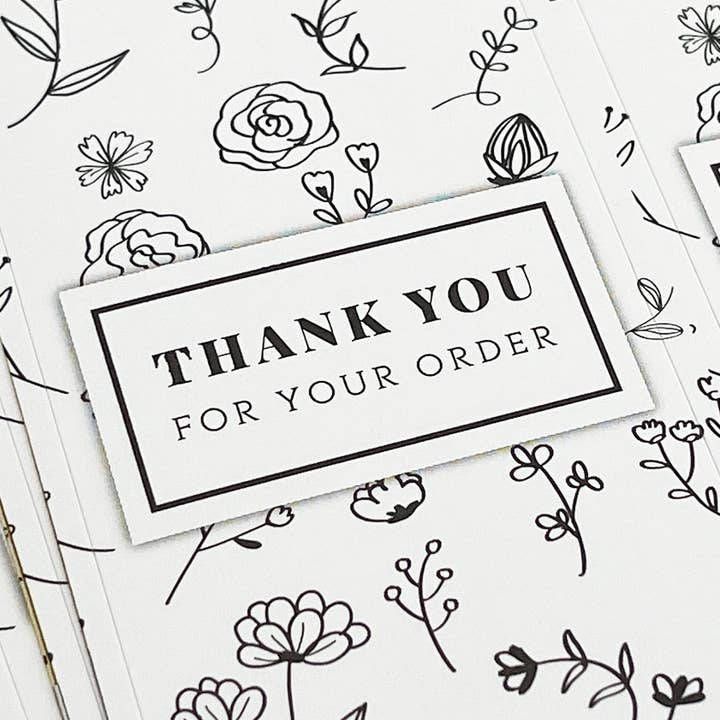 Wrapables 1.56" x 9.88" Rectangular Thank You Stickers for wholesale by Wrapables.com