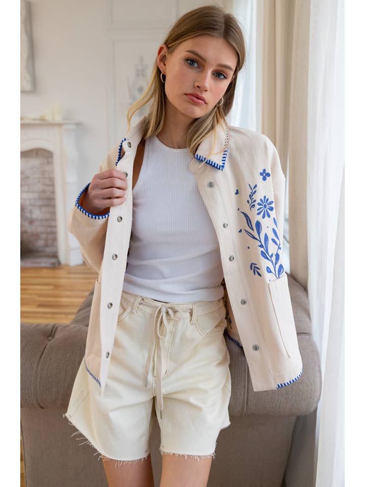 RAISONNEL - Wholesale Jacket - Women's - Embroidered Folk Jacket - RJ107510