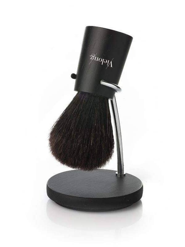 Nordik Set Black Horse Hair Shaving Brush with Stand for wholesale by Vie-Long