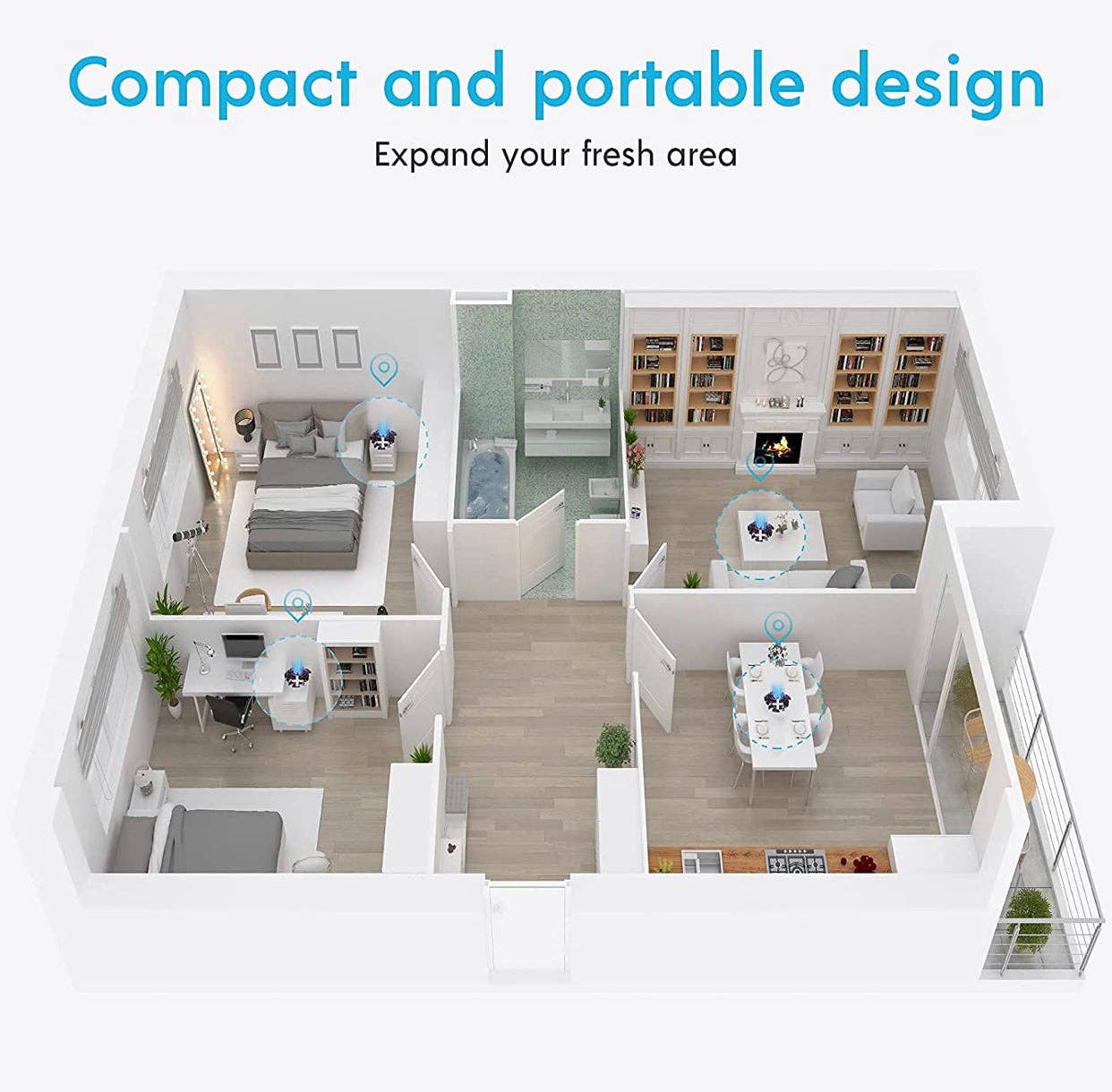 OutdoorSolarOutlet - Wholesale Air Purifier - Air Purifier for Allergies, Air Choice True HEPA Filter Air Purifier, Remove 99.97% of Dust Smoke,Portable and 25dB Quiet Air Purifier4