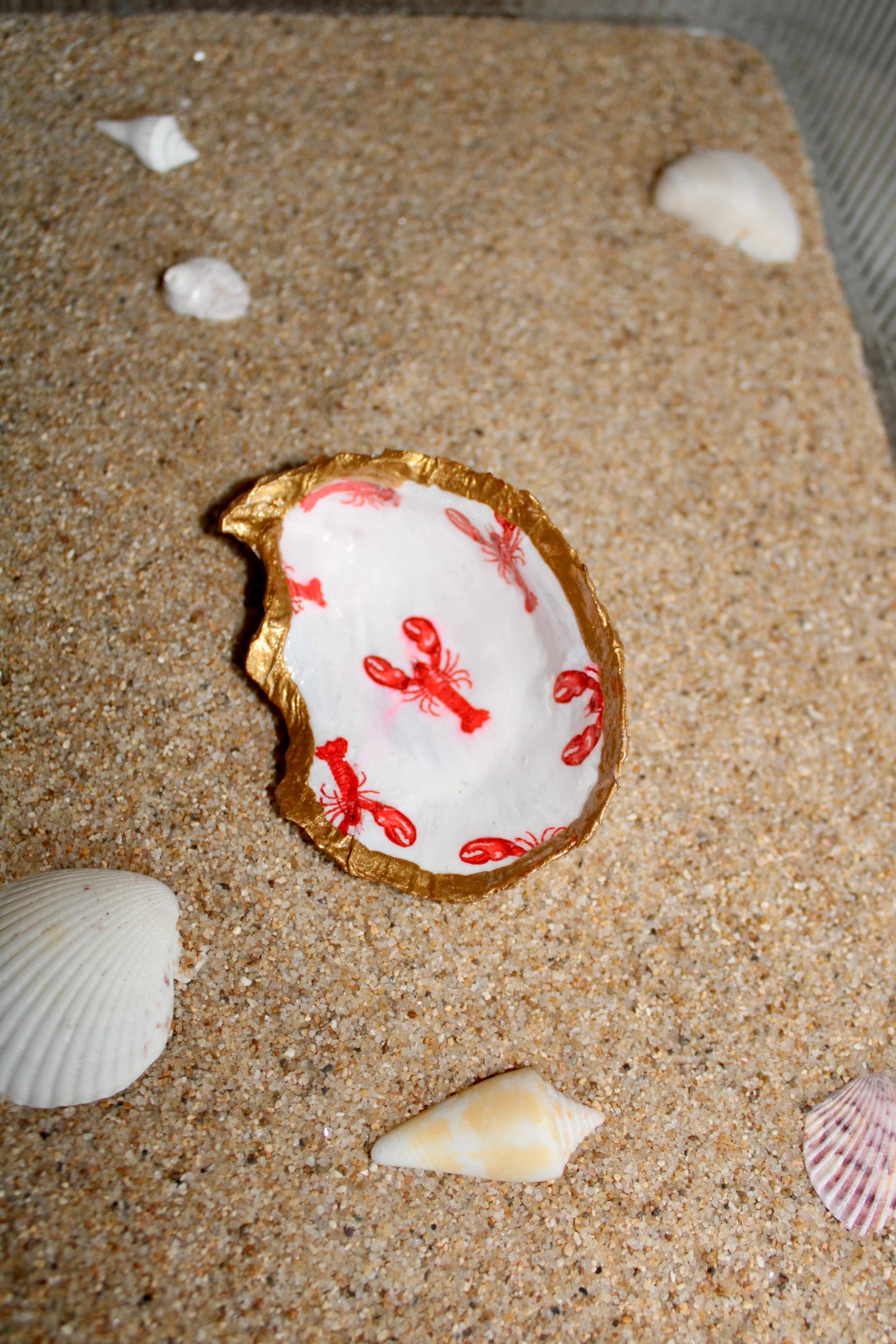 Coastal Collective Co. - Wholesale Jewelry Dish - Decoupaged lobster shell ring dish1