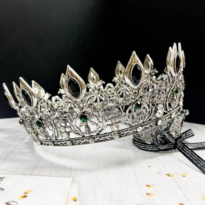 Happy Dream Gifts - Wholesale Party Hat/Crown - Vintage King Crown, Black Crystal Crown, Silver Knight Crown