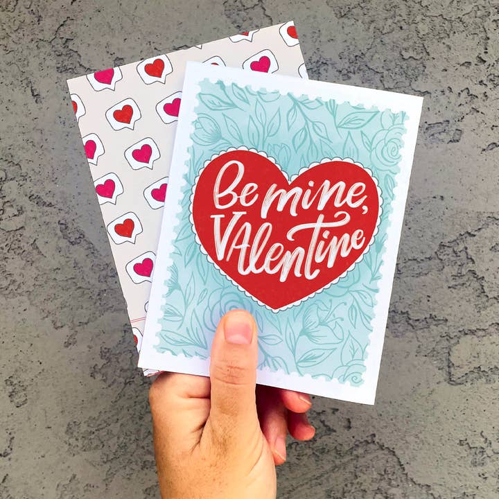 The Noble Paperie - Vendita all'ingrosso Biglietti per San Valentino - Be Mine Valentine | Biglietto d'amore per San Valentino per partner e amico