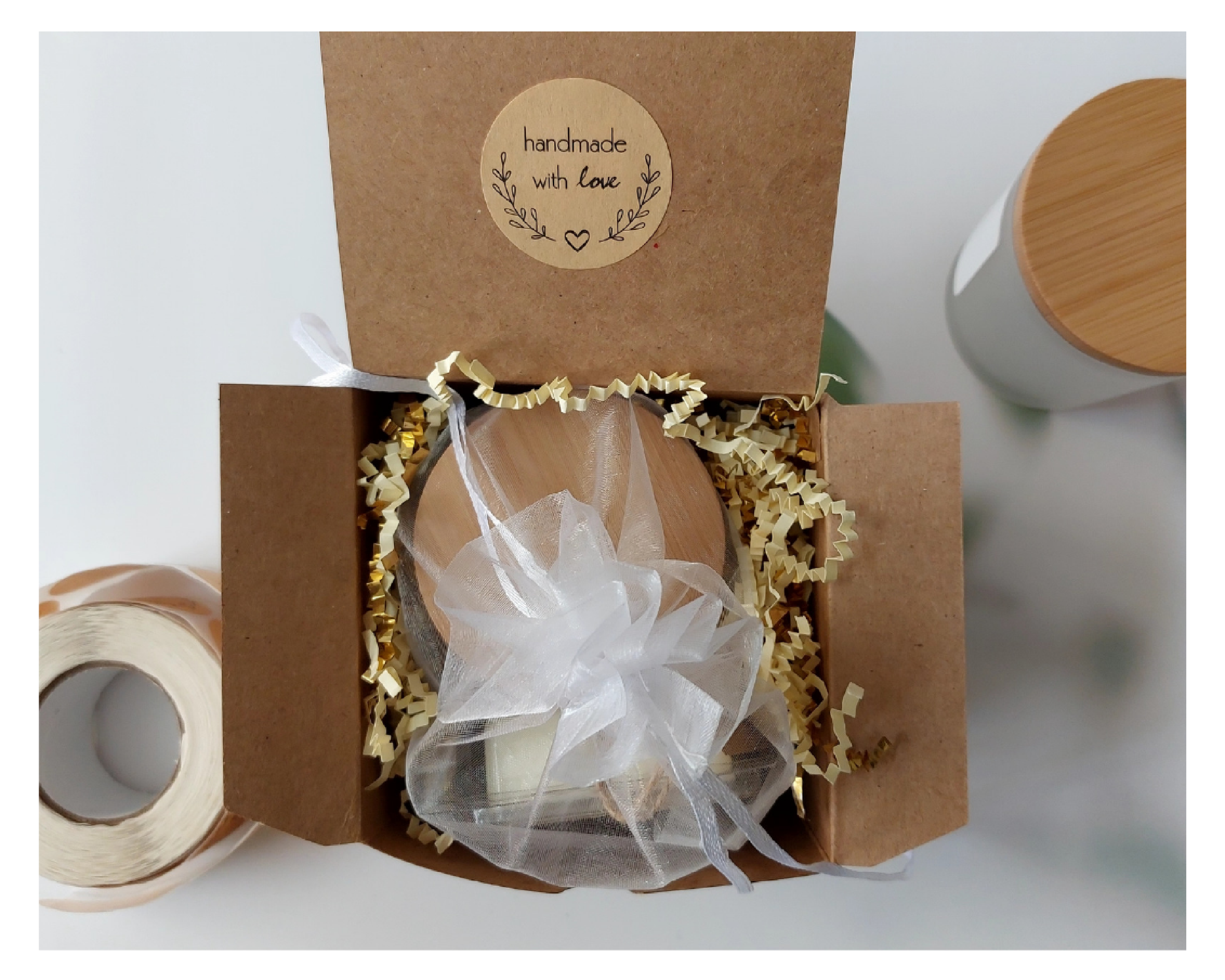 Simplybyelegance - Wholesale Jar/Filled Candle - Gingerbread Scented Soy Frost Glass 6oz Candle & Wax Melts2