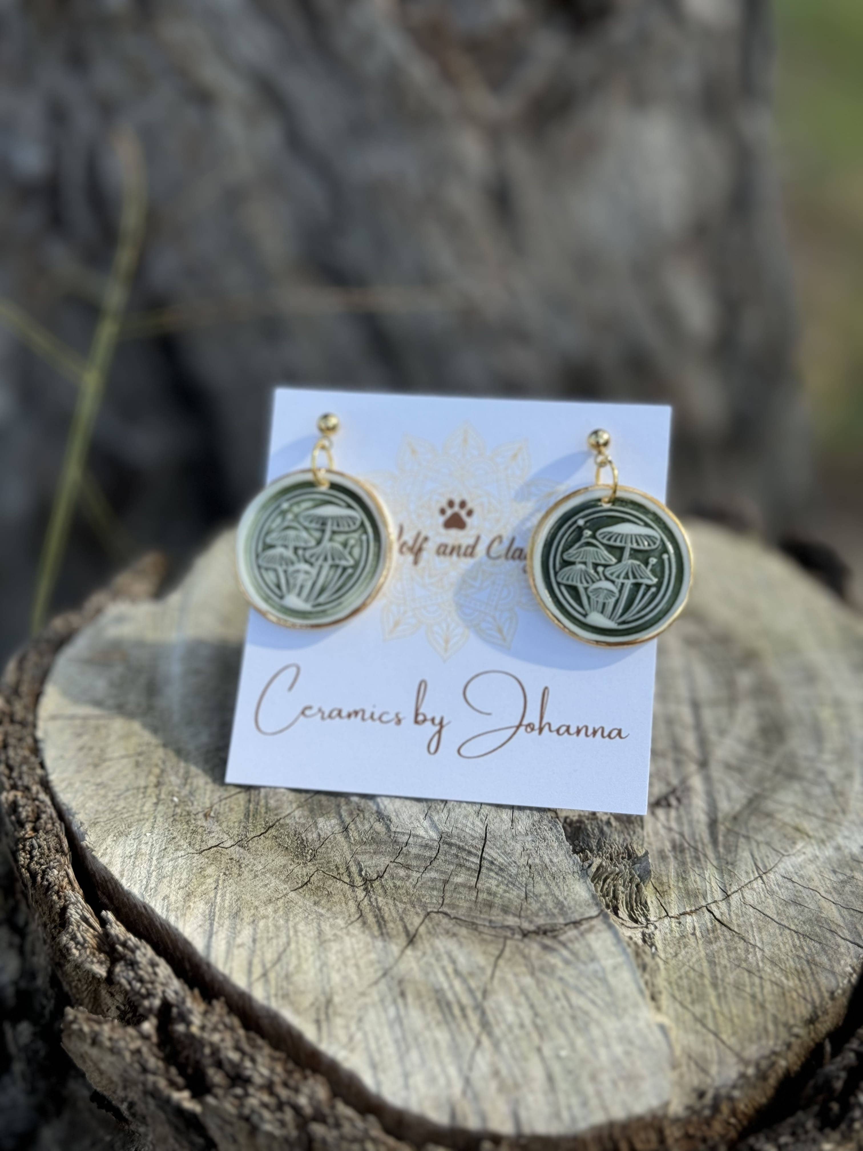 Wolf and Clay Pty Ltd - Wholesale Dangle Earrings - Mushroom Earrings2