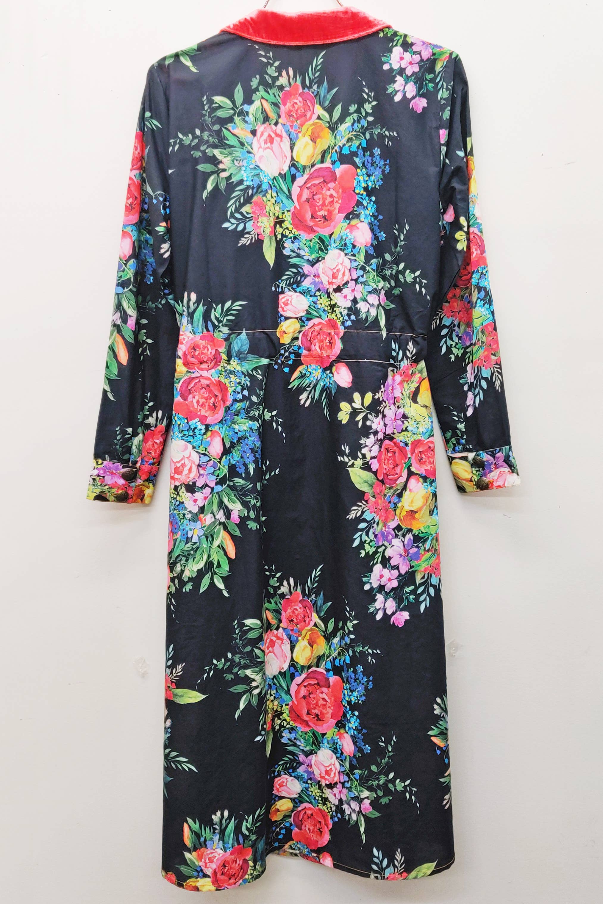 Black Floral Zinnia Shirt-Dress for wholesale on Faire30
