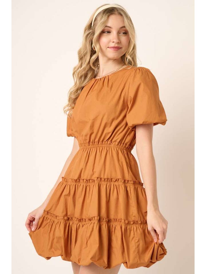mittoshop - Wholesale Dress - Women's - BALLOON SLEEVE BUBBLE HEM MINI DRESS11