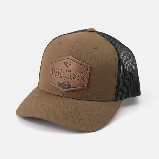 Range Leather Co. - Vente Casquette de camionneur – unisexe - Chapeau We The People | Casquette de camionneur à patch en cuir11