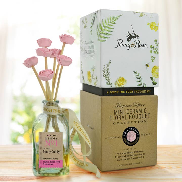 Blush Rose - Ceramic Floral Bouquet Diffuser for wholesale by Penny & Rose