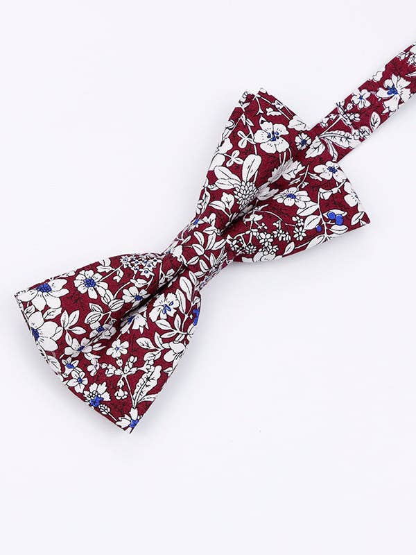 Noeud Papillon Liberty Rouge n°1 Homme en Coton «Clovis» pour la vente par Unipap's