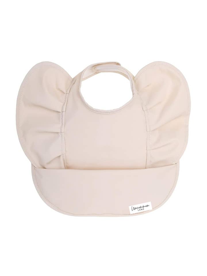 Wing Ruffle Waterproof Bib for wholesale by Uncommon Lane