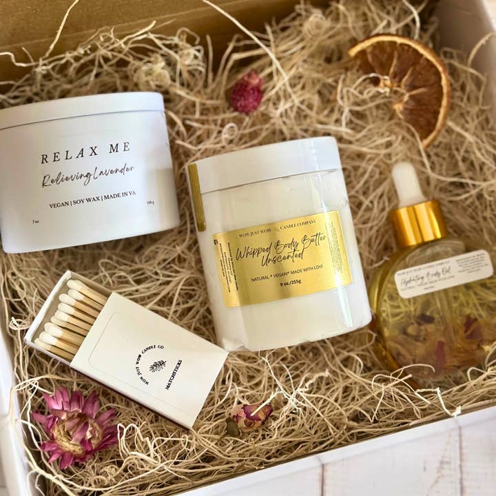 Spa Collection Gift Sets | Clean Candles, Body Butter & Oil for wholesale by Wow Just Wow Candle Co