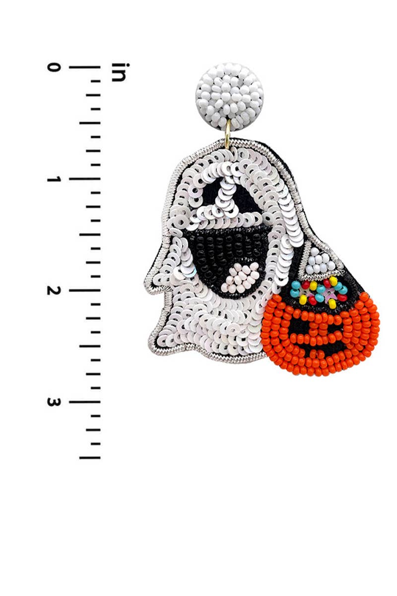 Som FRØ PERLE PAILLET HALLOWEEN SPØGELSE GRÆSKAR DINGLE ØRERING for engroshandel på Faire1