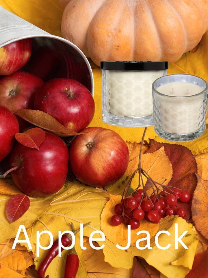 Vela de cera de soja de 12 oz - Apple Jack para venta al por mayor de Carmans Candles