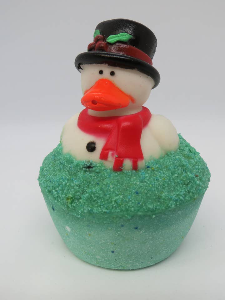 Weihnachts-Schneemann-Badebombe aus Gummi für Kinder für den Großhandel von Sassy Bubbles