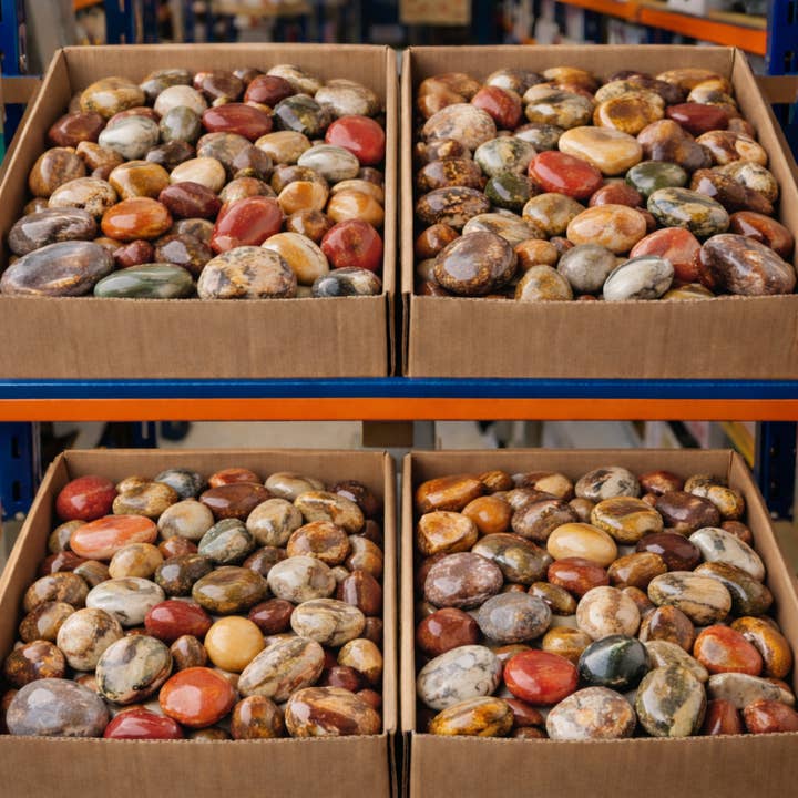 Lot varié de 20 kg de jaspe mélangé – Vente en gros pour la vente par Kreateur Miami