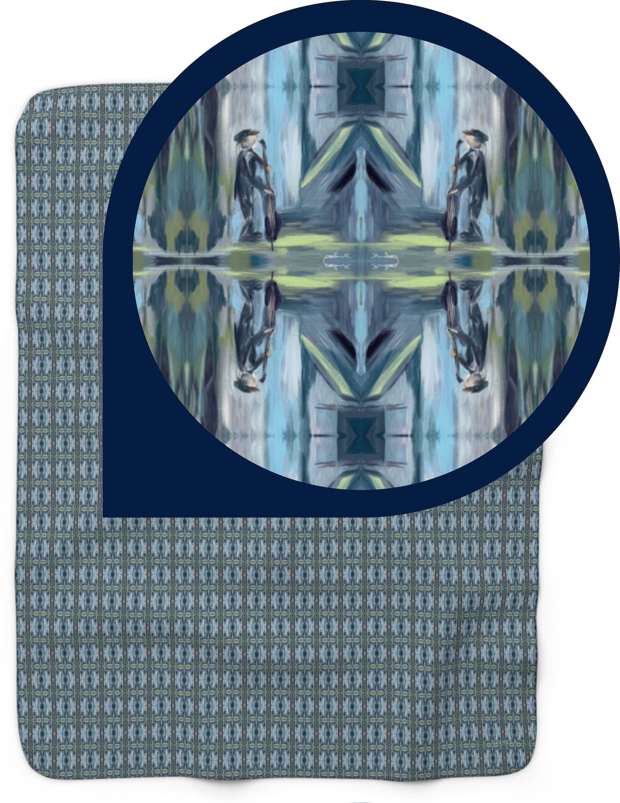 PALMER K Designs - Wholesale Throw Blanket - Sherpa Throw / Blanket: Bass Player/Musician (-CAP/P4)3