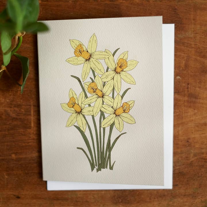 Daffodil (Promise of Hope) | Botanical Greeting Card | A2 for wholesale by annalisa v. sawtell