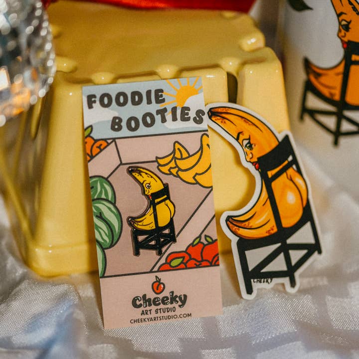 Cheeky Art Studio - Wholesale Lapel Pin/Button - Banana Booty Hard Enamel Pin5