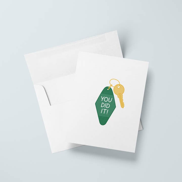 Just Follow Your Art - Wholesale Congratulations Card - You Did It Key Card | Housewarming Card, Congratulations2