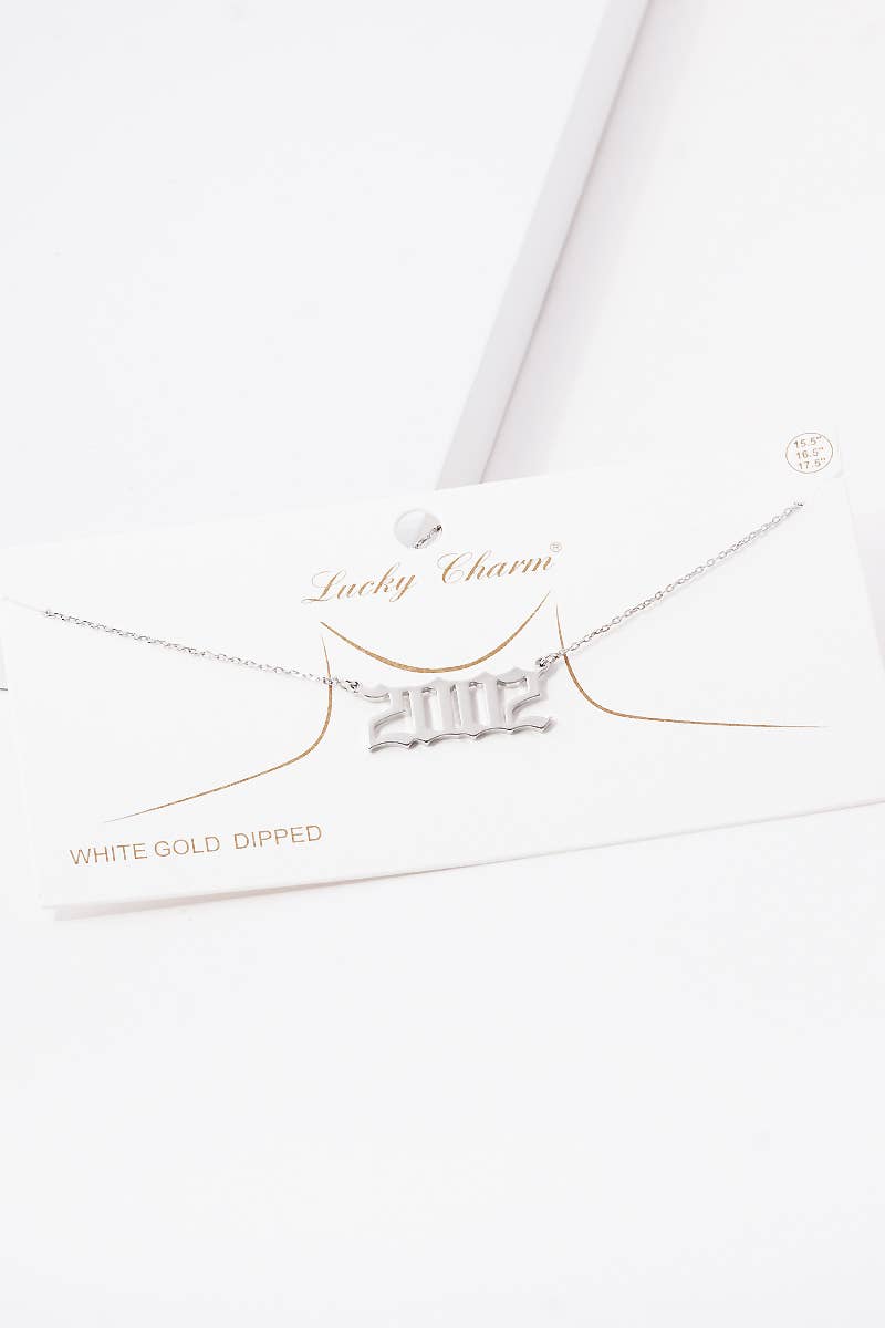 OHBOOBA DESIGN - Wholesale Pendant/Charm Necklace - Gold Plated Birth Year Necklace45