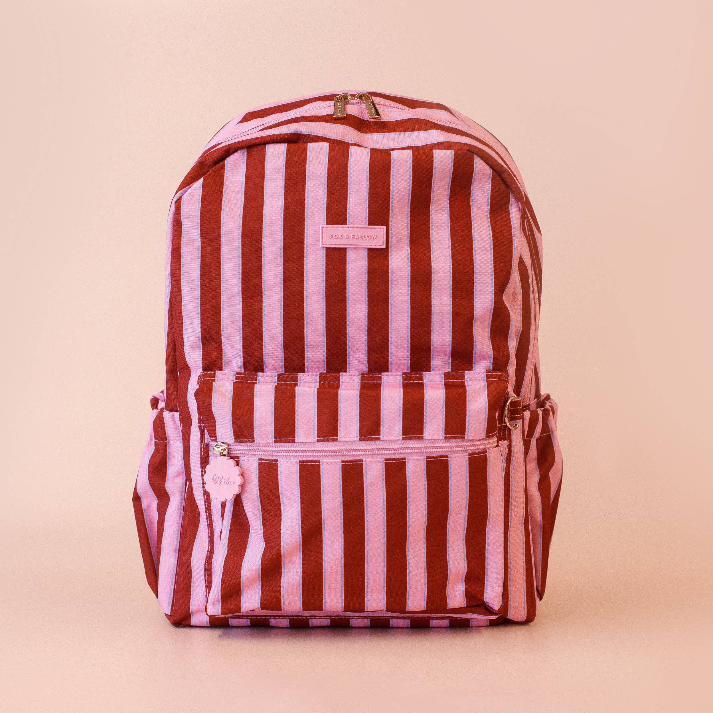 Fox & Fallow - Wholesale Backpack - Kids - Burgundy Stripe Backpack1