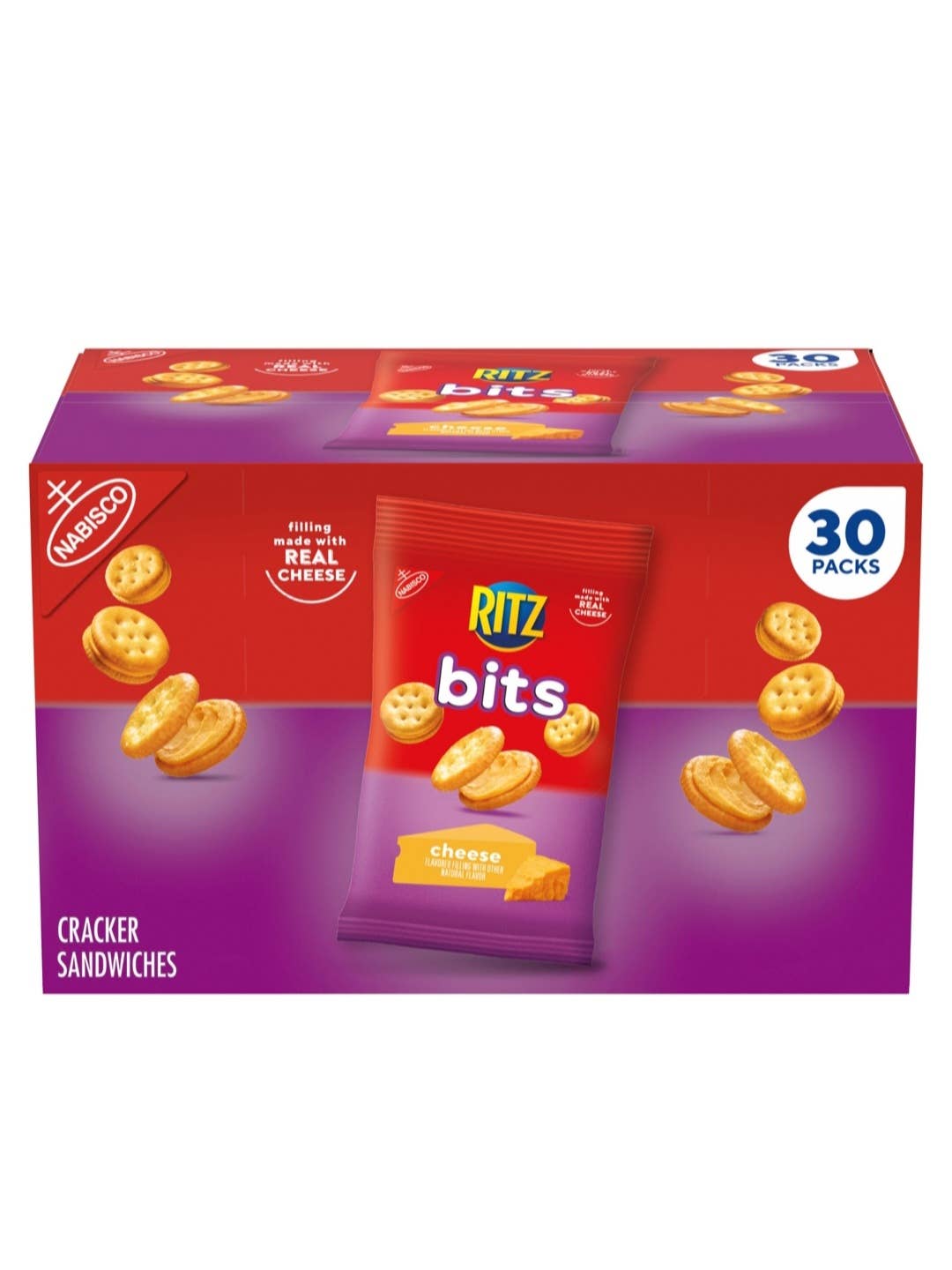 Majestic Wholesale - Wholesale Crackers - RITZ Bits Cheese Sandwich Crackers, 1.5 oz., 30CT