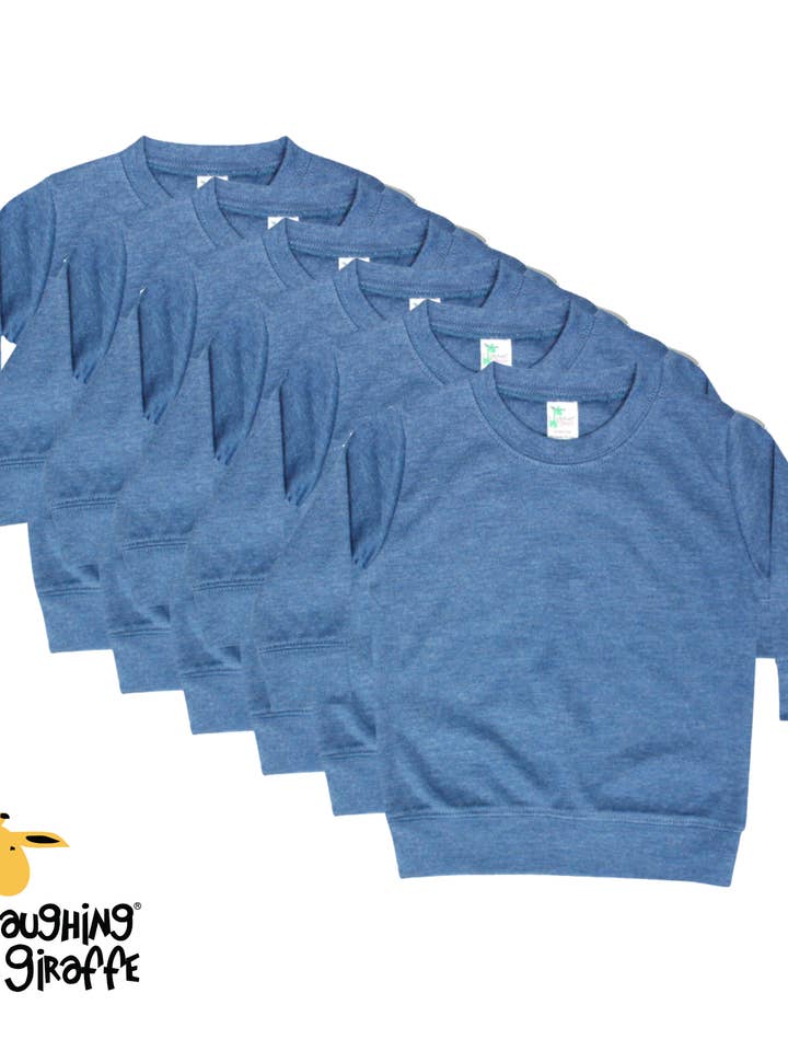 Wholesale Laughing Giraffe Melange Blank Baby Pullover T-shirt for your