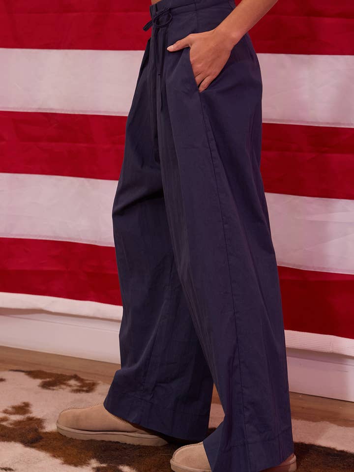 BUCKETLIST - Wholesale Pants - Women's - IP5551 Overlapping Wrap Waist Tie Wide Leg Pants9