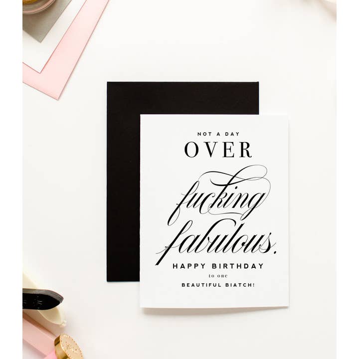 Happy Birthday Biatch, Funny Birthday Greeting Card Happy Birthday Biatch, Funny Birthday Greeting Card