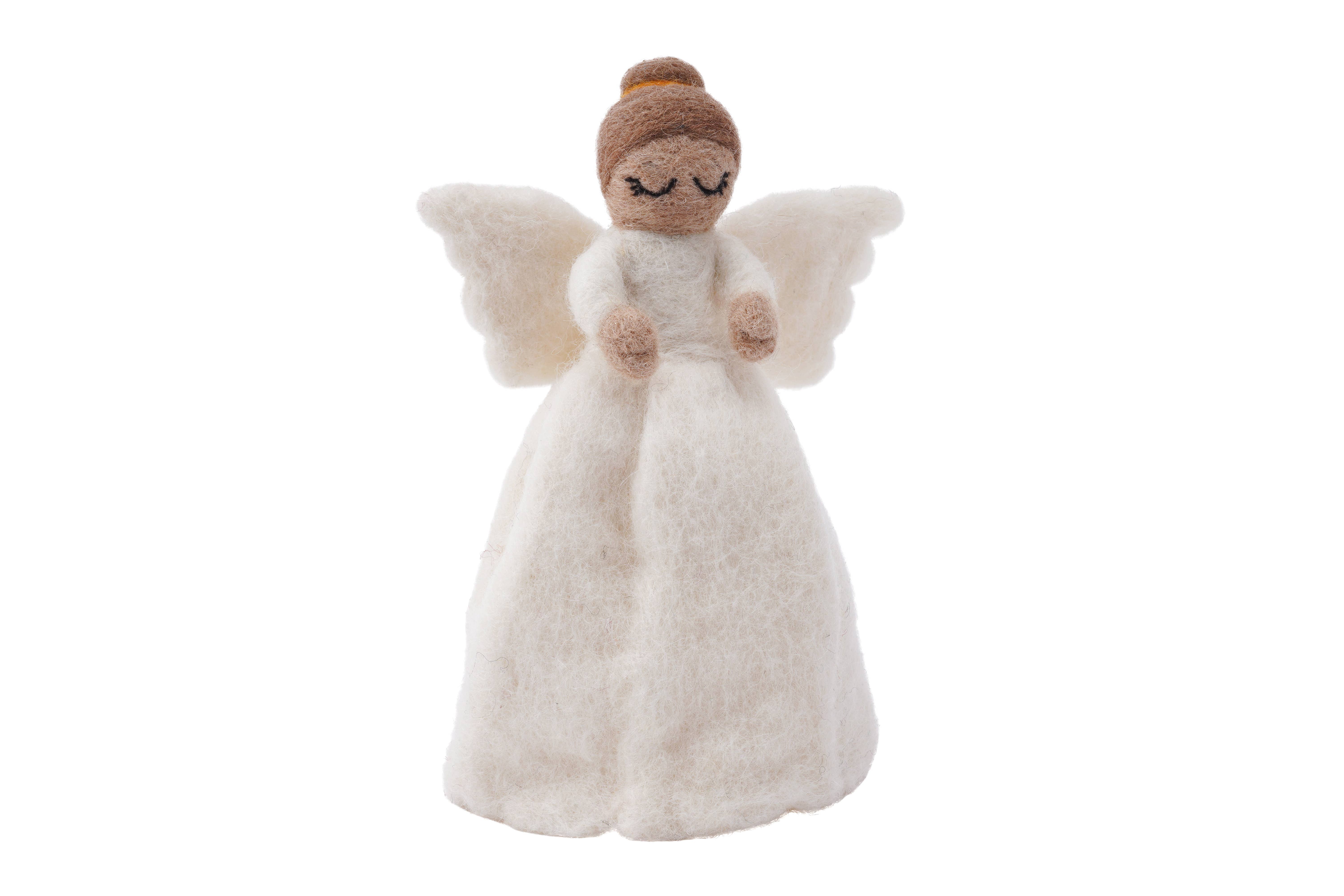 CGB Giftware - Wholesale Tree Topper - Festive Felts Angel Tree Topper1