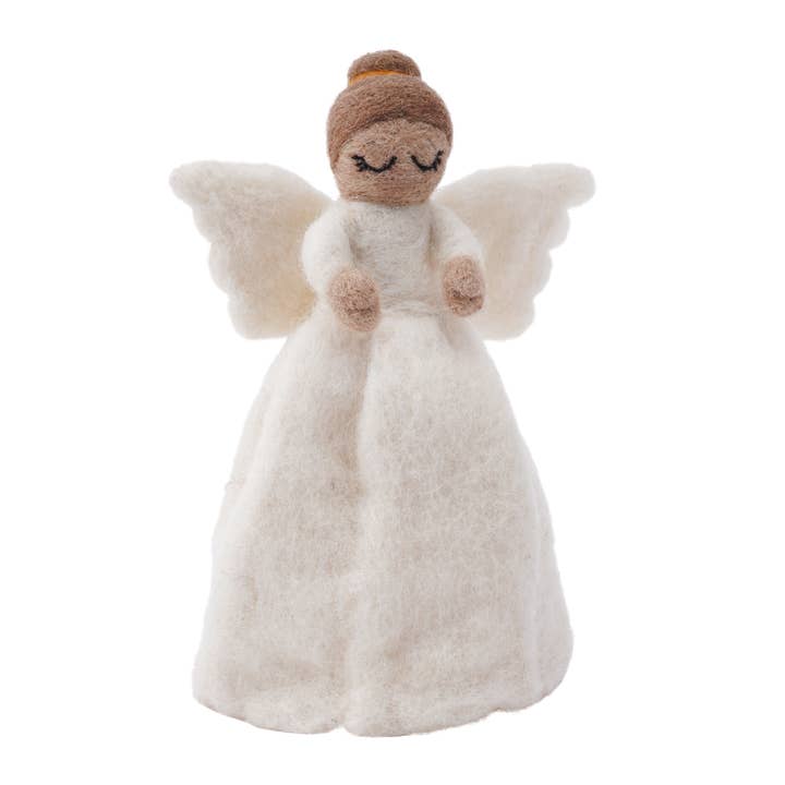 CGB Giftware - Wholesale Tree Topper - Festive Felts Angel Tree Topper1