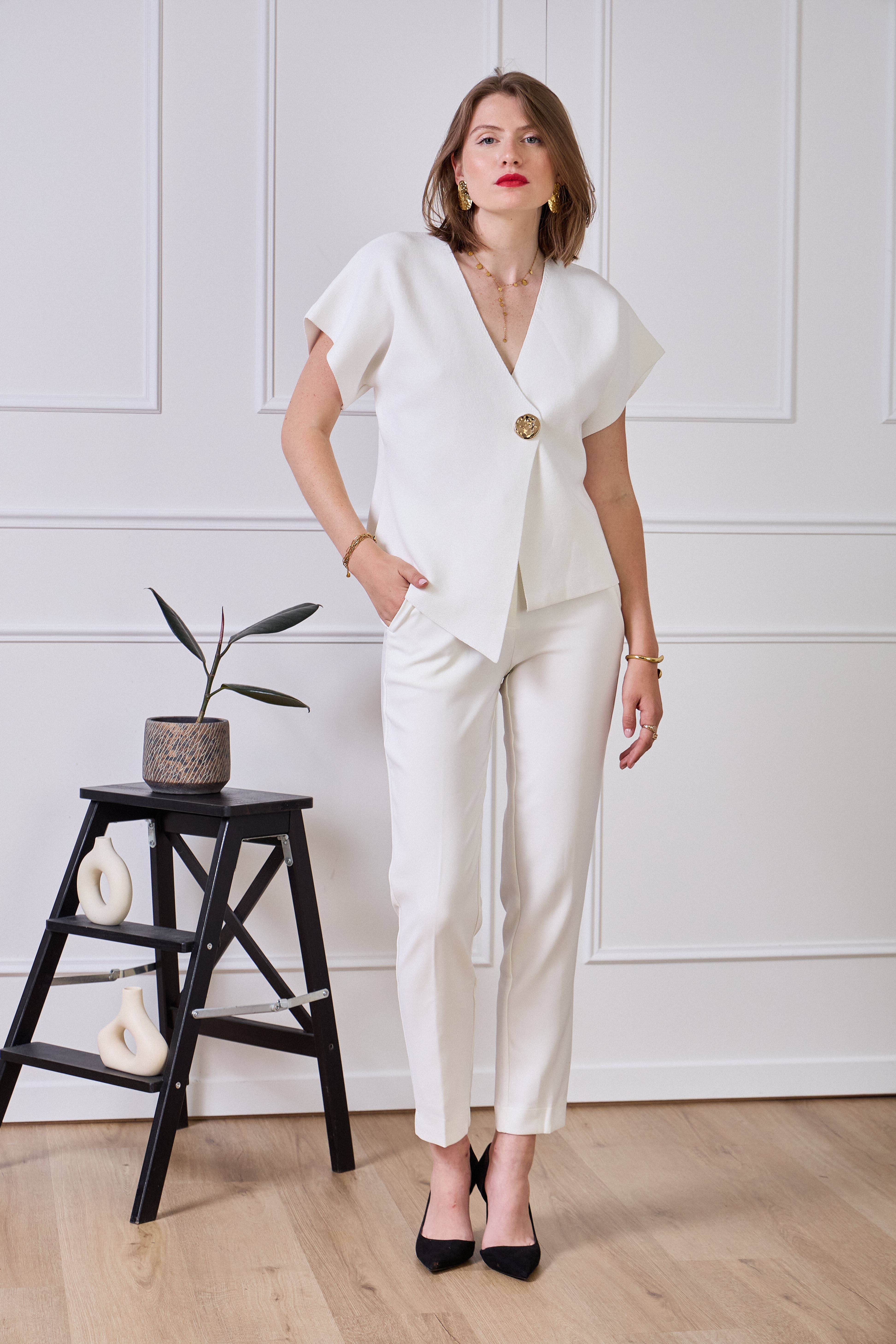 LULUMARY - Vendita all'ingrosso Gilè elegante - Donna - Gilet H724 con accessori13