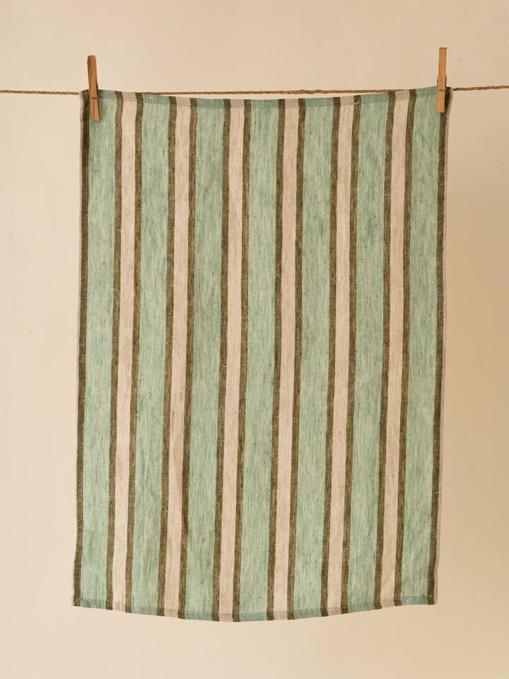 Elegant Striped Sylph Linen Kitchen Towel – Refined Finish for wholesale by Live Linen