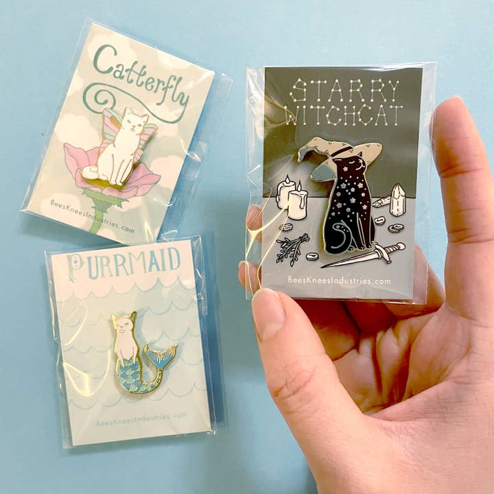 Bee's Knees Industries - Wholesale Lapel Pin/Button - Catterfly Enamel Pin4