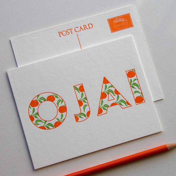 Ojai Pixie Postcard - Hand Illustrated Letterpress Card for wholesale by Bungalow 36