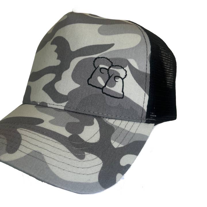 Boné de beisebol estilo Camo Trucker Cinza Claro por atacado de Big Bobble Hats
