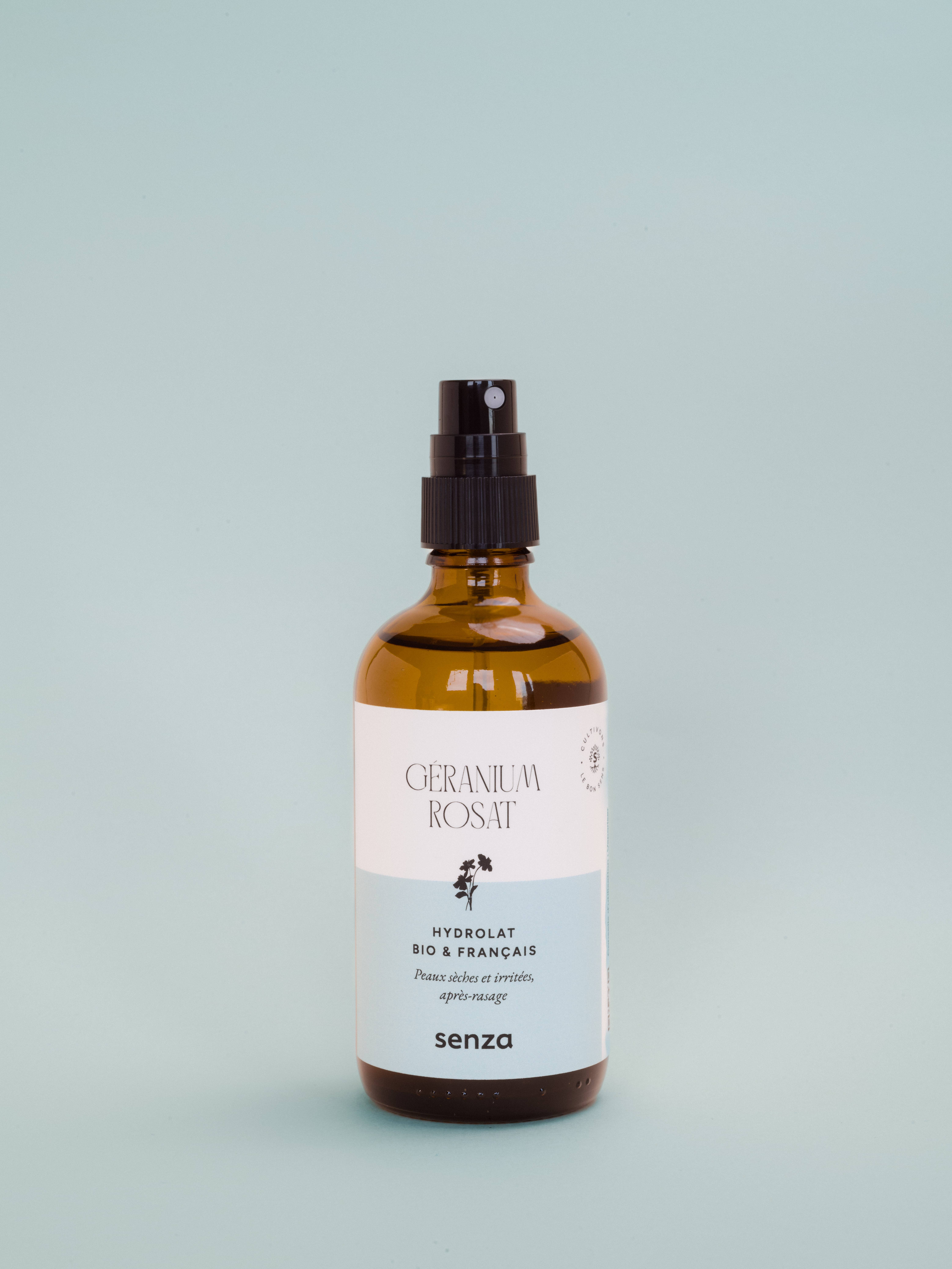 Senza – wholesale Face & body mist/water – Organic Rose Geranium Hydrosol - 100ml