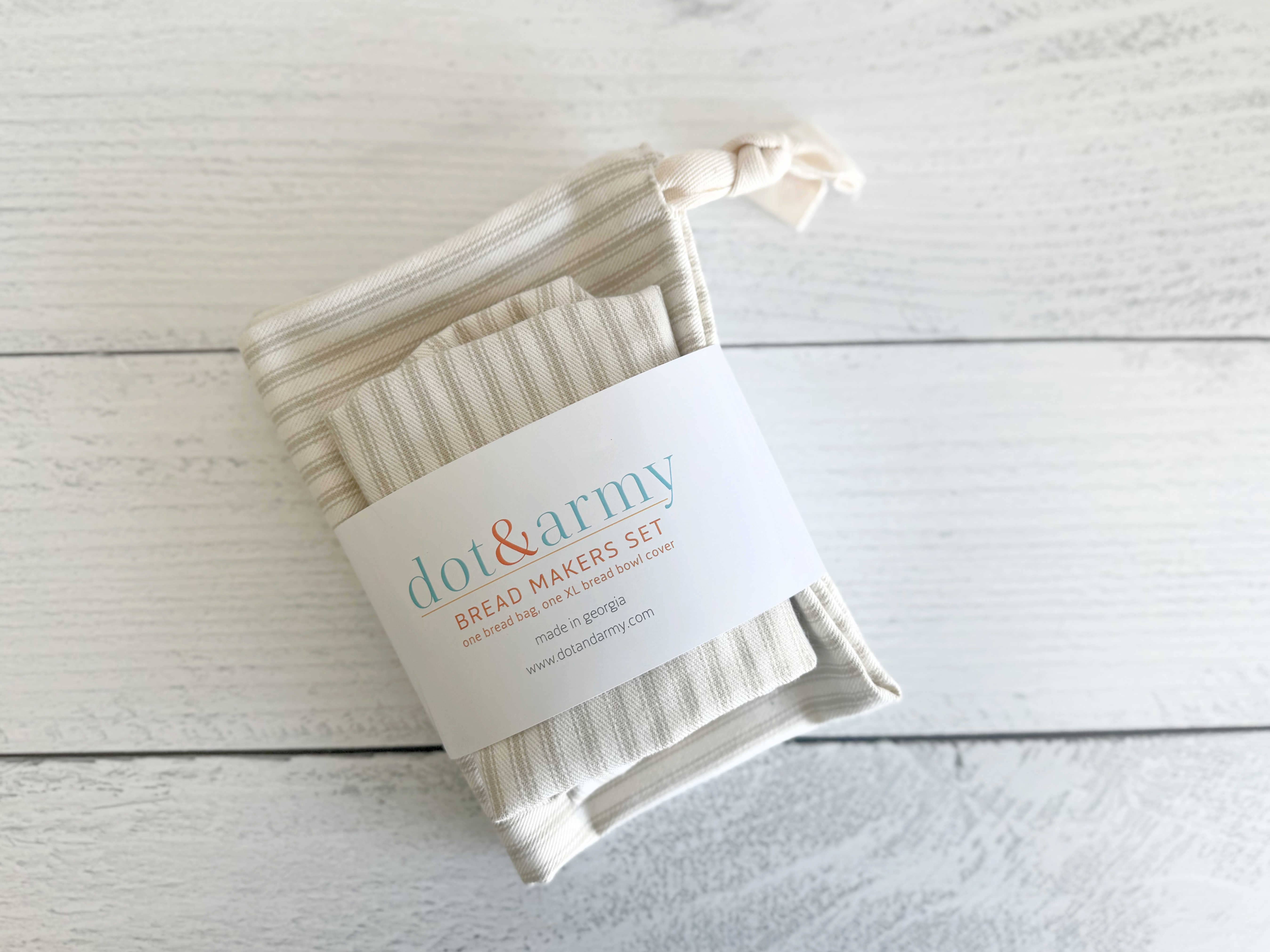 Dot and Army - Venta al por mayor Bolsa/envoltorio de alimentos - Juego de máquinas para hacer pan en rayas, bolsa de pan y tapa de tazón2