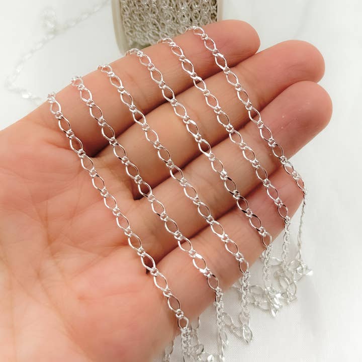 Jewels & Chains – wholesale Kedjehalsband – V230SS. Lång och kort länk kedja i sterlingsilver