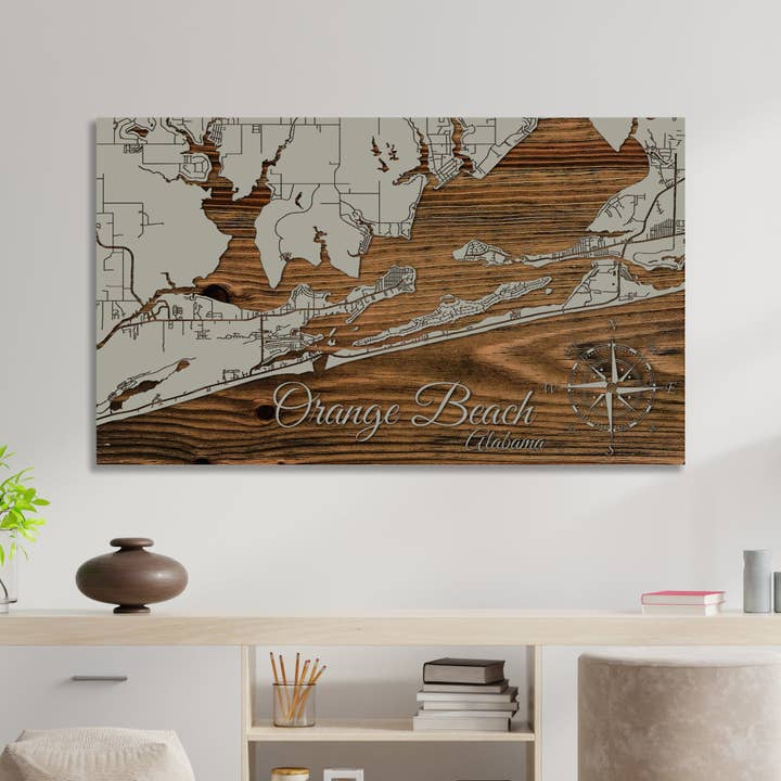 Alabama: Orange Beach Street Map for wholesale by Fire & Pine