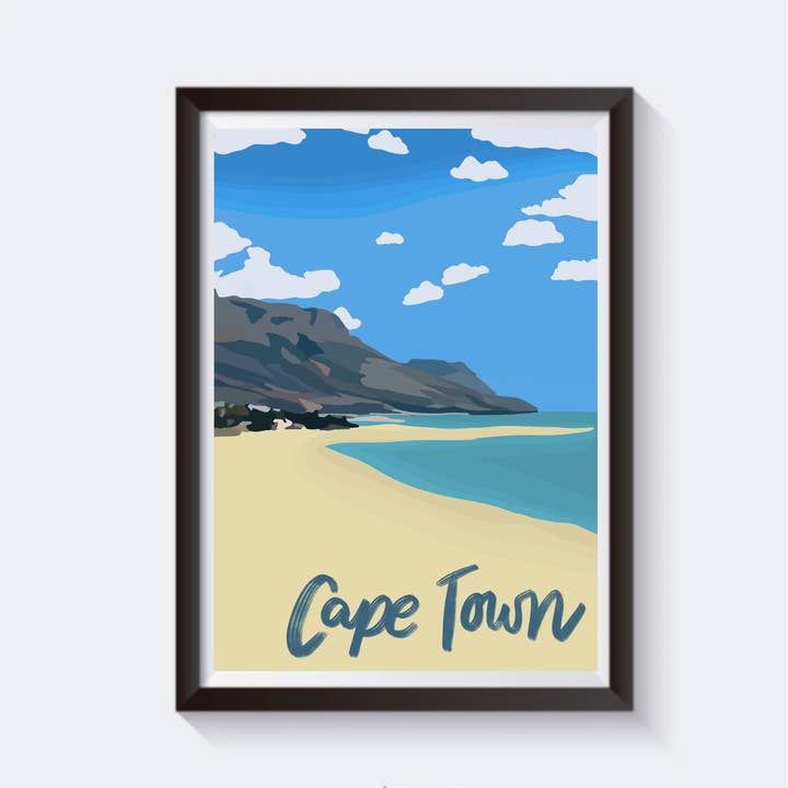 Cape Town, South Africa Travel Artwork Druck — 6 Größen für den Großhandel von 2 Sisters